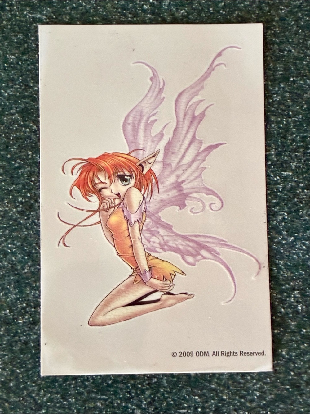 Vintage 2009 Fairy Temporary Tattoo